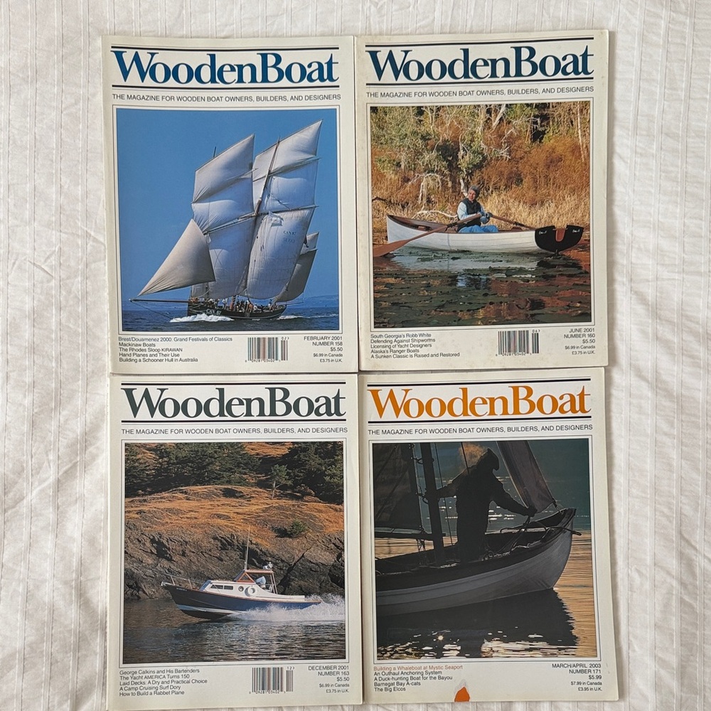 Vintage Wooden Boat Magazines - Set of 4